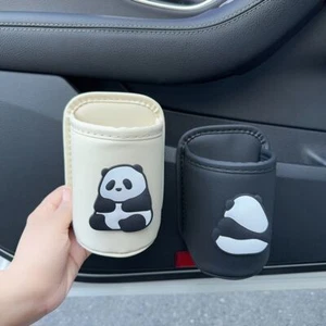 PU Leather Car Cup Holder Panda Cup stand Car beverage rack Automotive - Afbeelding 1 van 21