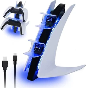 Wireless Charger Dock for PS5 Controller, Charging Station with Dual USB C Ports - Picture 1 of 7
