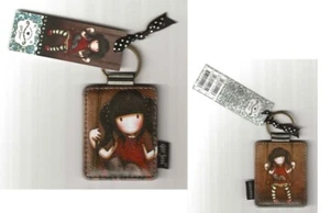 Santoro Gorjuss Keyring, Girl on Swing Puppy Dog Striped Stockings, Keychain - Picture 1 of 3