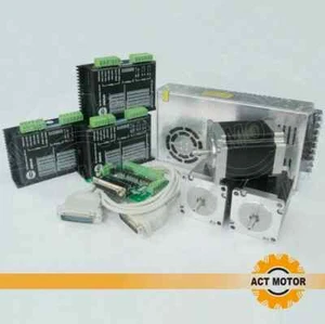 3-Achsen-Set: Nema23-Schrittmotoren 23HS8430D8L25-2 (3A/76mm/1,9Nm) + DM542 - Bild 1 von 15