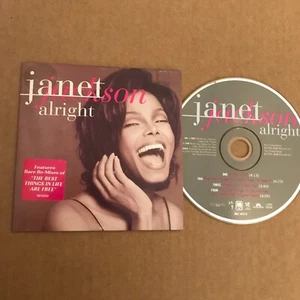 JANET JACKSON Alright AUSSIE CD SINGLE 1996 REISSUE - 581 655-2 - CARD SLEEVE - Picture 1 of 2