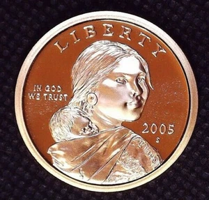 Dólar Sacagawea 2005-S a prueba dólar nativo americano brillante sin circular $1 - Imagen 1 de 2