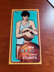 Basketball Kunstkartendruck von Pete Maravich, Rookie Card - Bild 1 von 2