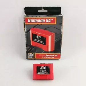 Joy Tech Red Colour Controller Memory Pak Card Boxed For Nintendo 64 N64 - Picture 1 of 4