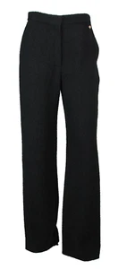 CHANEL $2,700 NWT 20A Black Wool Boucle Tweed High Waist Straight Leg Pants 40 - Picture 1 of 8