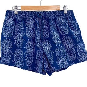 Lauren James pineapple women's swim trunks cover up size Large blue pool cruise - Picture 1 of 9