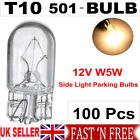 T10 501 Bulbs 12v 5W sidelight Capless Number Plate w5w Halogen Car Bulb (x 100)