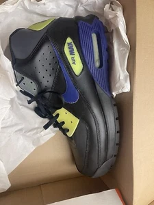 REDU$ED Sammler 2008 NIKE AIR MAX 90 STIEFEL SCHWARZ/CONCORD-ANTHRAZIT-VOLT Größe 13 - Bild 1 von 7