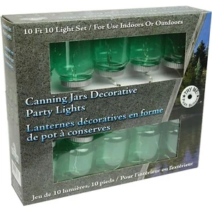 Rivers Edge Canning Jars 10-Foot String Lights Battery Operated  10 Twinkle - Picture 1 of 2