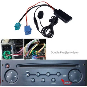 Bluetooth 5.0 Stereo Audio AUX Eingangskabel Stecker Adapter Für Renault 2005-11 - Picture 1 of 5