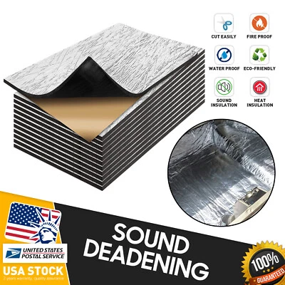MGT 19 Sqft Car Sound Deadener Mat Proofing Thick Insulation Material Reduce Noise