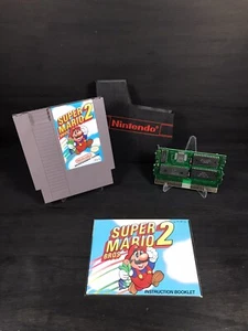Super Mario Bros. 2 Con Manual (Nintendo NES, 1988) Auténtico Y Probado - Imagen 1 de 9