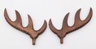 Wood Cuckoo Clock Antlers 2 7/8" 75 mm NEW Made in Black Forest Germany PAIR