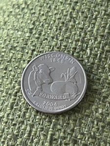 2004 P Wisconsin Statehood quarter circulated - Picture 1 of 2