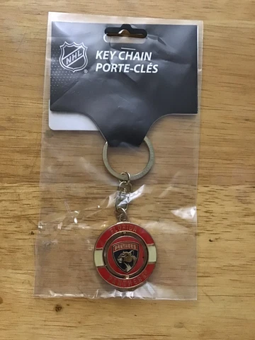 NHL Keychain Official Logo Florida Panthers Spinner New with Tags Cover