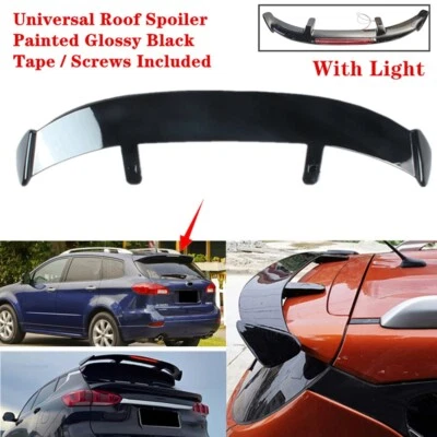 Universal Fit For Subaru Tribeca 2008-2014 Rear Roof Spoiler Wing Black W/ Light Foto 1 de 4