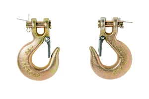 2x Clevis Slip Hooks G70 1/4" f ATV Quad Winch Cable Chain Hook Tie Down Towing - Picture 1 of 5