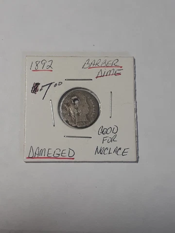 1892 Barber Dime Cover