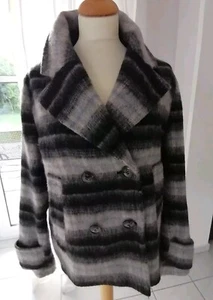 H&M Wolljacke Jacke Karomuster Gr. 40 Grau - Bild 1 von 5