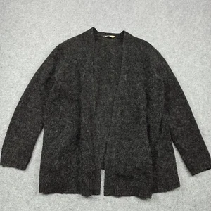 American-Vintage Wool Mohair Open Oversized Cardigan Size M Grey Knit Sweater - Picture 1 of 14