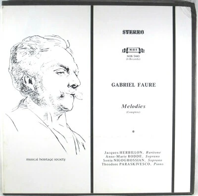 6 LP BOX MHS-3438/3443 Faure MELODIES (Complete) HERBILLON Paraskivesco RODDE  Foto 1 de 3