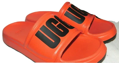 NWOB MENS SIZE 11 TERRACOTTA RED UGG WILCOX LOGO SLIDE BEACH SLIDES SANDALS - Image 1 of 2