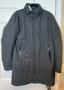 Herno Men's Laminar Sartorial Engineering Gray & White Pinstripe Half Coat Sz 50 - Picture 1 of 9