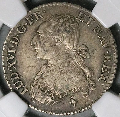 1785/4-A NGC XF 45 France 24 Sols Louis XVI 1/5 Ecu Paris Coin POP 1/0 25111902C - Image 1 of 4