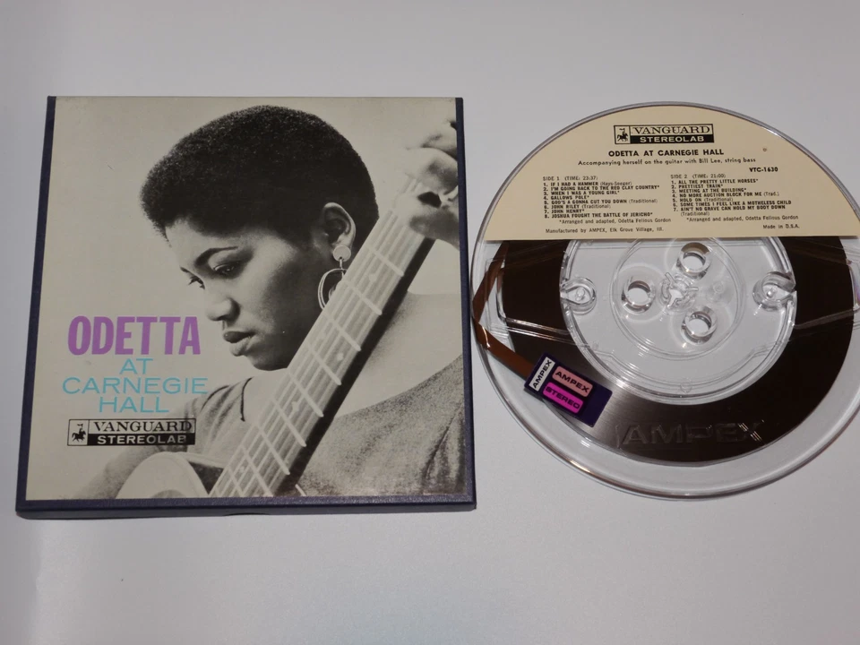 Reel To Reel -ODETTA At Carnegie Hall VANGUARD VTC1630 TESTED NM 7.5 ips 4 Track Foto 1 de 4
