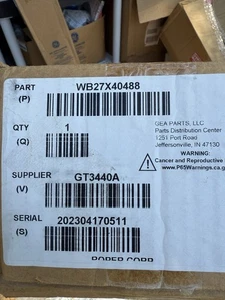 NEW OEM GE WB27X40488 Stainless Control Panel Overlay 1/2" MPN FREE SHIPPING! - Picture 1 of 1