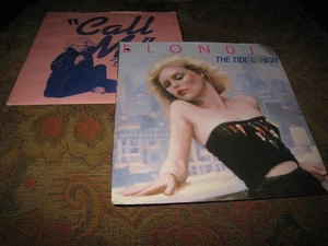 BLONDIE CALL ME AND THE TIDE IS HIGH USED EIGHTIES POP 7" UK VINYL SINGLES. - Picture 1 of 11