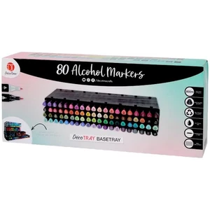 80 Twin Markers Stifte Set Doppelköpfiger mit Stapelbox Alkohol Tintenmarker - Bild 1 von 2