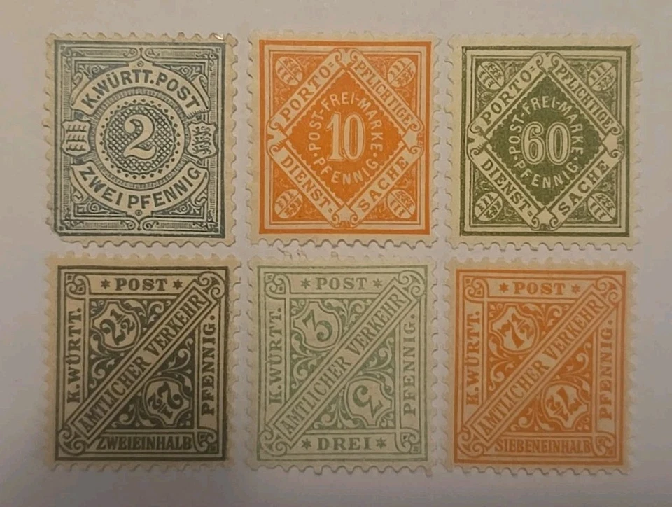 Wurttemberg Small Lot Of District & Official Postage Mint - Image 1 of 1