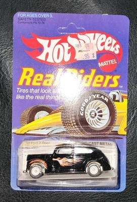 1982 Hot Wheels  ‘40 FORD  2 Door REAL RIDERS  Black Protective Case White Hubs - Image 1 of 4