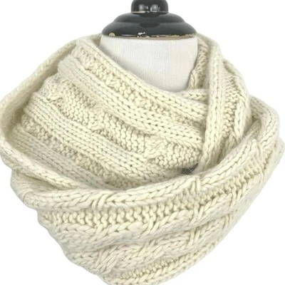 Betsey Johnson Women Cable Knit Chunky Neck Warmer Infintity Scarf Warm Winter - Image 1 of 4