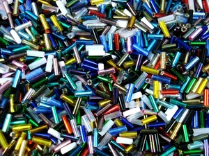 Bugle Beads 6mm Multi Mix 1kg Glass DIY Jewelry Necklaces Bracelets - Picture 1 of 2
