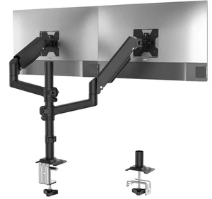 NEW Wali Dual Monitor Desk Mount 17-32 Inch Adjustable Spring Arm GSDM002 - Picture 1 of 5