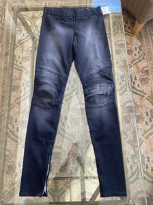Rockstar Y2K Pants Grunge Goth Elastic Waist Skinny Motocross Knee Size XS New - Picture 1 of 8