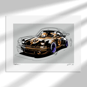 RH P911 RACE Porsche Fine Art Print 18x24 Hand Signed and Numbered Limited to 10 - Picture 1 of 1