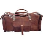 Goat Leather Luggage Duffle Gym Bag Handbag Travel Bag Holdall brown 24?