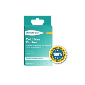 Chemists Own Cold Sore Patches Provides Protection & Discrete Cover 12 Pack - Picture 1 of 4
