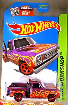 2015 Hot Wheels #215 HW Workshop-Heat Fleet '78 DODGE LI'L RED EXPRESS Magenta - Imagem 1 de 4