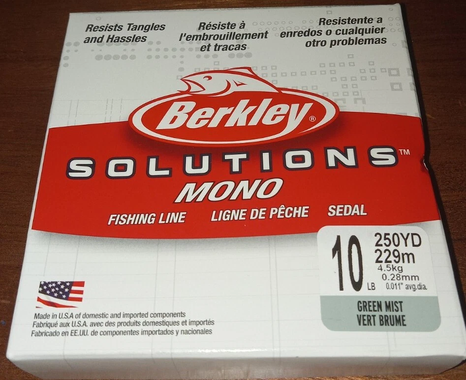 Berkley Solutions Mono Spin Fishing Line 10lb 250 Yards Green Mist