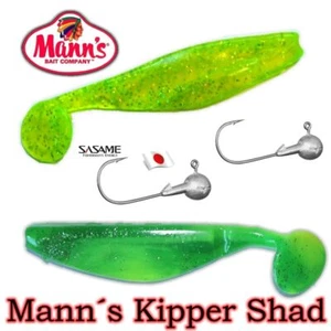 Mann´s Kipper Shad + SASAME Jighaken 6 Teile Set 4 Top f. Zander u. Hecht - Bild 1 von 1