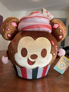 Disney Munchlings Baked Treats 15 Zoll Cupcake Plüsch Pfefferminzrinde Mickey Mouse - Bild 1 von 2