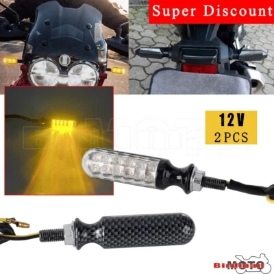 Universal Fit Honda Harley Yamaha Waterproof 12 LED Turn Signal Indicator Light - Image 1 of 4