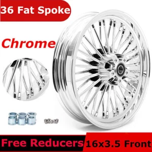 For Harley 16x3.5 Fat Spoke Front Wheel Rim Softail Heritage Fatboy Deuce FXST - Bild 1 von 8