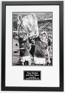 Signed and Framed Gary Shaw and Tony Morley Aston Villa European Champions 1982 - Picture 1 of 6