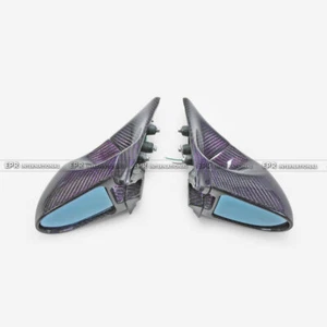 For Nissan skyline GTR (RHD) R32 Purple Carbon fiber Rearview Mirror Replacement - Picture 1 of 11
