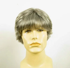 Short Wig For Men Natural Hair Gray White Poly Mesh Ref DANY 44 - Imagen 1 de 8